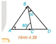 Trong Hình 4.39, số đo góc BAC cũng được gọi là số đo góc giữa hai vecto Hd1 Trang 66 Toan 10 Tap 1