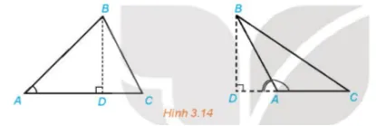 Cho tam giác ABC với đường cao BD Biểu thị BD theo AB và sin A Hd5 Trang 41 Toan 10 Tap 1