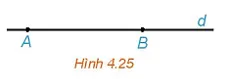 Cho đường thẳng d đi qua hai điểm phân biệt A và B (H.4.25) Luyen Tap 1 Trang 56 Toan 10 Tap 1