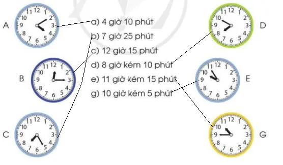 Toán lớp 3 trang 38, 39, 40 Thực hành xem đồng hồ | Cánh diều Thuc Hanh Xem Dong Ho 125865