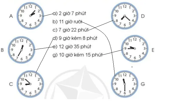 Toán lớp 3 trang 41, 42, 43 Thực hành xem đồng hồ (Tiếp theo) | Cánh diều Thuc Hanh Xem Dong Ho Tiep Theo 125870