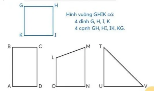 Toán lớp 3 trang 23 Thực hành | Chân trời sáng tạo Hinh Tam Giac Hinh Tu Giac 122973