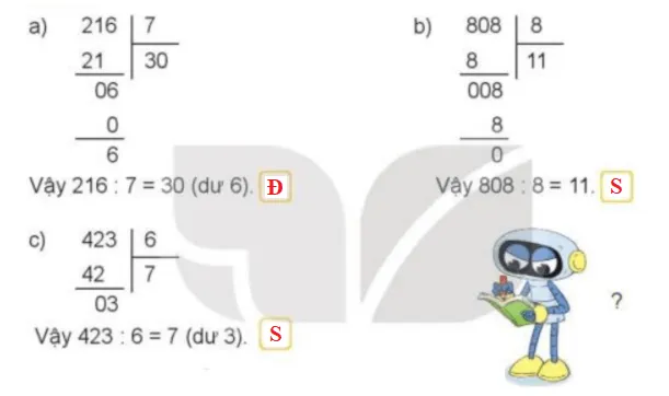 Toán lớp 3 Bài 37: Chia số có ba chữ số cho số có một chữ số (trang 99, 100, 101, 102, 103) | Kết nối tri thức Hoat Dong Trang 101 102 Toan 3 Tap 1 5