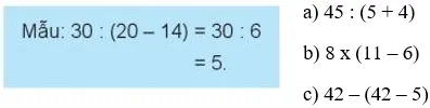 Toán lớp 3 Bài 38: Biểu thức số. Tính giá trị của biểu thức số (trang 104, 105, 106, 107, 108) | Kết nối tri thức Hoat Dong Trang 106 Toan 3 Tap 1 4