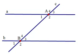 Vẽ một đường thẳng cắt hai đường thẳng sao cho trong các góc tạo thành Bai 2 Trang 80 Toan Lop 7 Tap 1
