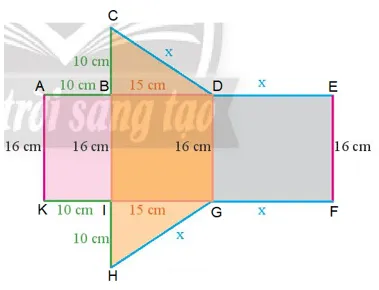 Tấm bìa ở Hình 8 có thể tạo lập thành một hình lăng trụ đứng Bai 3 Trang 57 Toan Lop 7 Tap 1 1