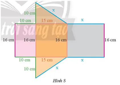 Tấm bìa ở Hình 8 có thể tạo lập thành một hình lăng trụ đứng Bai 3 Trang 57 Toan Lop 7 Tap 1