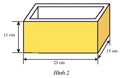 Một khuôn đúc bê tông có kích thước như Hình 2 Bai 3 Trang 66 Toan Lop 7 Tap 1