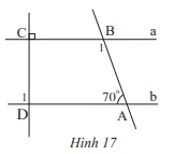 Cho Hình 17, biết a // b Tính số đo của các góc B2 và góc D1 Bai 5 Trang 80 Toan Lop 7 Tap 1