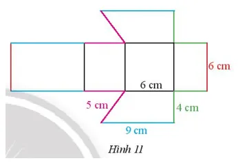 Từ tấm bìa như Hình 11 có thể tạo lập được hình lăng trụ đứng Bai 6 Trang 58 Toan Lop 7 Tap 1