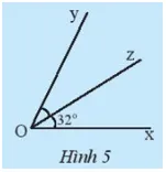 Trong Hình 5, nếu Oz là tia phân giác của góc xOy Kham Pha 2 Trang 74 Toan 7 Tap 1