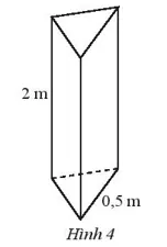 Tính diện tích xung quanh của một trụ bê tông hình lăng trụ đứng có chiều cao 2m Thuc Hanh 2 Trang 60 Toan 7 Tap 1