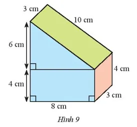 Bạn Nam đã làm một chiếc hộp hình lăng trụ đứng với kích thước như Hình 9 Van Dung Trang 62 Toan 7 Tap 1