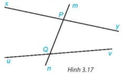 Cho đường thẳng mn cắt hai đường thẳng xy và uv lần lượt tại hai điểm P Cau Hoi Trang 46 Toan 7 Tap 1