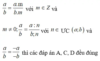 Trắc nghiệm: Tính chất cơ bản của phân số - Bài tập Toán lớp 6 chọn lọc có đáp án, lời giải chi tiết Trac Nghiem Tinh Chat Co Ban Cua Phan So 1