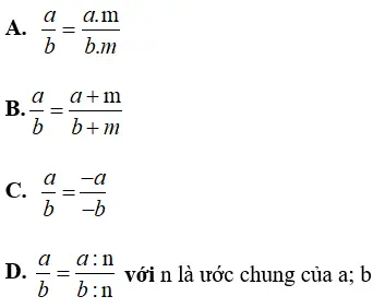 Trắc nghiệm: Tính chất cơ bản của phân số - Bài tập Toán lớp 6 chọn lọc có đáp án, lời giải chi tiết Trac Nghiem Tinh Chat Co Ban Cua Phan So