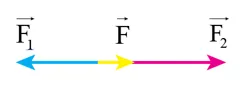 Biểu diễn quy tắc cộng vectơ cho trường hợp lực F2 ngược chiều với lực F1 Cau Hoi 1 Trang 65 Vat Li 10 A