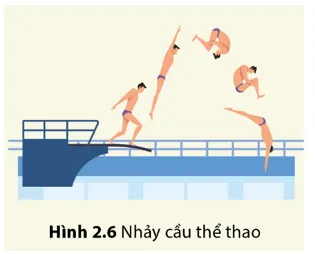 Nhảy cầu là một môn thể thao. Vận động viên nhảy lên, đạt điểm cao nhất cách mặt nước 10 m Luyen Tap 2 Trang 91 Vat Li 10