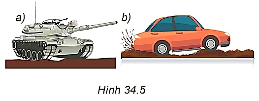 Tại sao xe tăng nặng hơn ô tô nhiều lần lại có thể chạy bình thường trên đất bùn Cau Hoi 1 Trang 132 Vat Li 10 1 132424