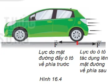 Một ô tô chuyển động trên mặt đường (Hình 16.4), nếu lực do ô tô tác dụng lên mặt đường Cau Hoi Trang 68 Vat Li 10 132122