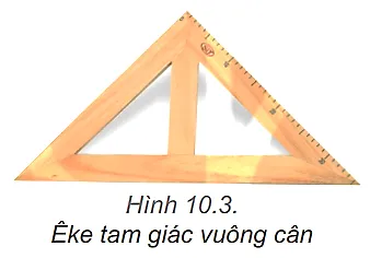 Hãy nghĩ cách dùng êke tam giác vuông cân và dây dọi để kiểm tra xem sàn lớp mình Hoat Dong 3 Trang 45 Vat Li 10 131533