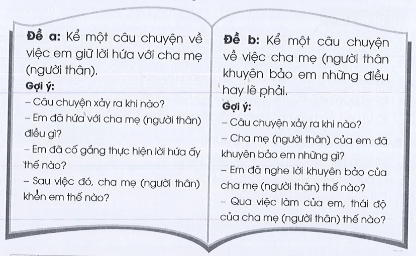 Kể chuyện em và người thân trang 33 Vở bài tập Tiếng Việt lớp 3 Tập 1 | Cánh diều Bai Viet 2 Trang 33 Vbt Tieng Viet Lop 3