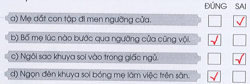 Vở bài tập Tiếng Việt lớp 3 Tập 1 trang 30 Đọc hiểu: Ngưỡng cửa | Cánh diều Doc Hieu Trang 30 Vbt Tieng Viet Lop 3 A