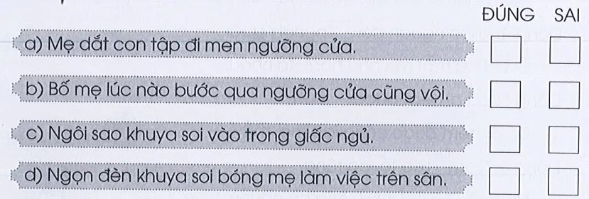 Vở bài tập Tiếng Việt lớp 3 Tập 1 trang 30 Đọc hiểu: Ngưỡng cửa | Cánh diều Doc Hieu Trang 30 Vbt Tieng Viet Lop 3