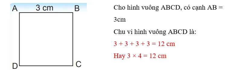 Vở bài tập Toán lớp 3 Tập 2 trang 41, 42 Chu vi hình vuông | Chân trời sáng tạo Chu Vi Hinh Vuong 1