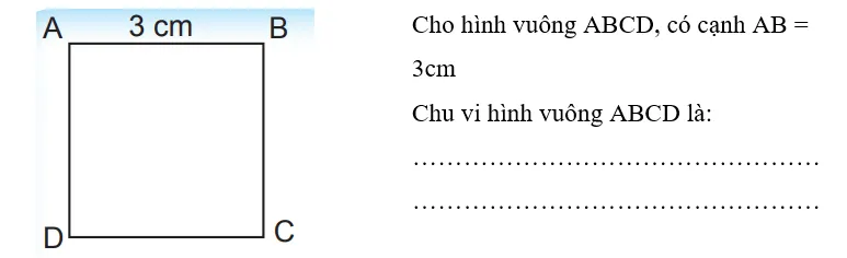 Vở bài tập Toán lớp 3 Tập 2 trang 41, 42 Chu vi hình vuông | Chân trời sáng tạo Chu Vi Hinh Vuong