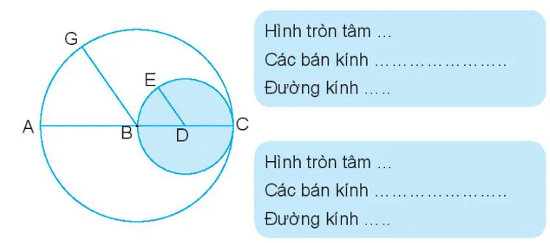 Vở bài tập Toán lớp 3 Tập 1 trang 81, 82 Hình tròn | Chân trời sáng tạo Hinh Tron 3