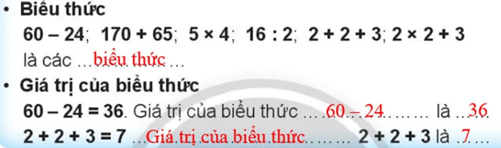 Vở bài tập Toán lớp 3 Tập 1 trang 33 Làm quen với biểu thức - Chân trời sáng tạo Lam Quen Voi Bieu Thuc 142456