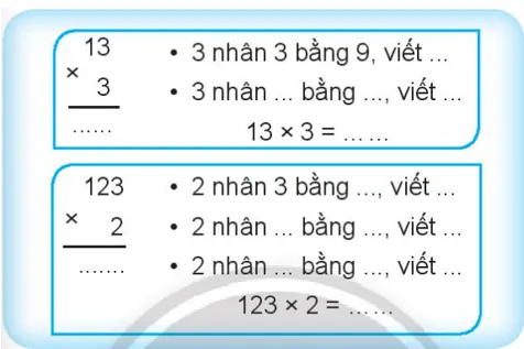 Vở bài tập Toán lớp 3 Tập 1 trang 52 Nhân với số có một chữ số trong phạm vi 1000 | Chân trời sáng tạo Nhan Voi So Co Mot Chu So Trong Pham Vi 1000