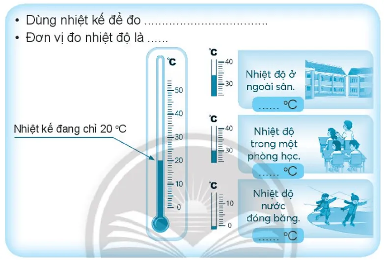 Vở bài tập Toán lớp 3 Tập 1 trang 83 Nhiệt độ. Đo nhiệt độ | Chân trời sáng tạo Nhiet Do Do Nhiet Do