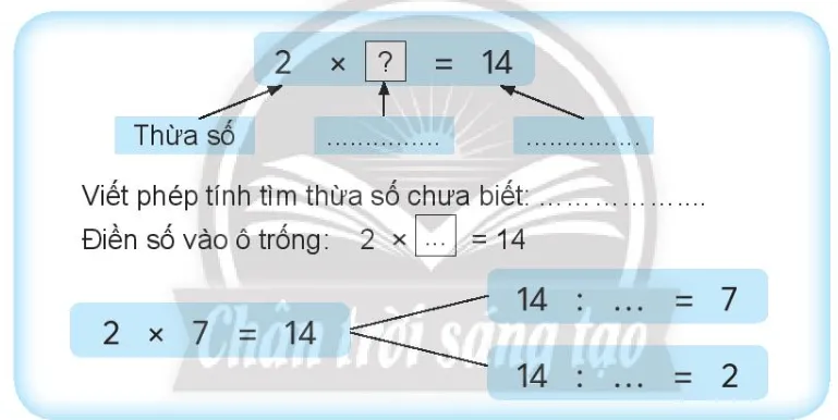 Vở bài tập Toán lớp 3 Tập 1 trang 18 Tìm thừa số - Chân trời sáng tạo Tim So Bi Chia Tim So Chia 142310