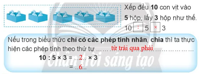 Vở bài tập Toán lớp 3 Tập 1 trang 34 Tính giá trị của biểu thức - Chân trời sáng tạo Tinh Gia Tri Cua Bieu Thuc 142463