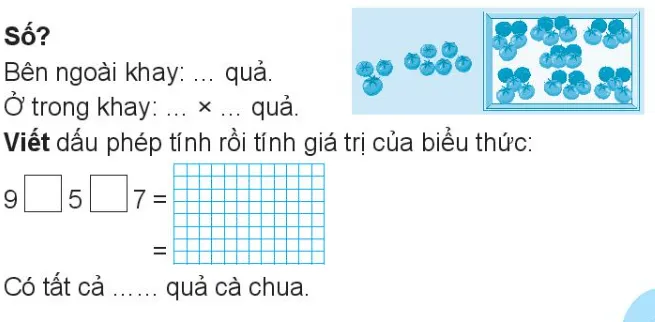 Vở bài tập Toán lớp 3 Tập 1 trang 35 Tính giá trị của biểu thức (tiếp theo) - Chân trời sáng tạo Tinh Gia Tri Cua Bieu Thuc Tiep Theo 142471